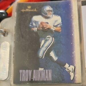 Hallmark Football Card with Blue and Silver